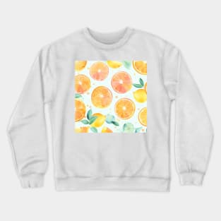 citrus grape fruit pattern Crewneck Sweatshirt